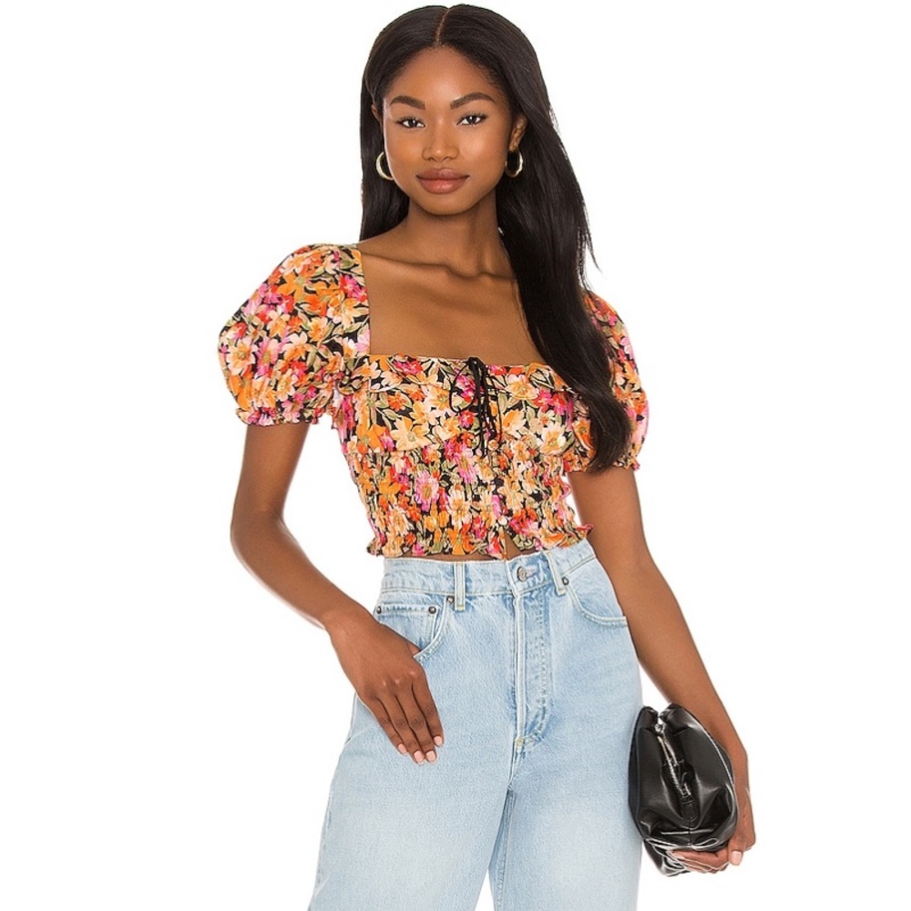 For love & Lemons - Cropped floral blouse!
